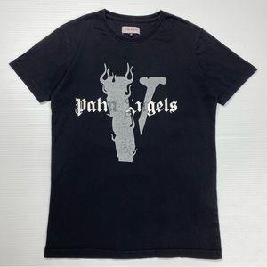 Palm Angels Vlone Bootleg Black Graphic T-Shirt Size S